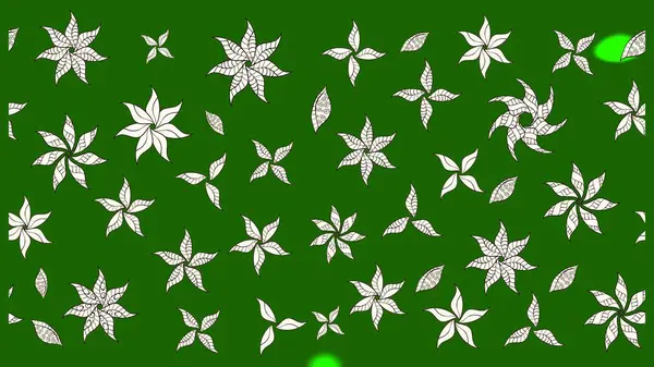 Çiçekli karalama şeklinde Raster çiçek deseni. Yumuşak, yeşil renkli yaz çiçekleri. Raster illüstrasyonu.