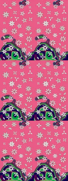 Tomurcukları çiçek olan sevimli bir çiçek deseni. Eskiz geçmişi. Raster illüstrasyonu. Kumaş, tekstil, duvar kağıdı baskısı için. Eski usul. Raster..