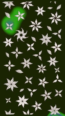 Raster illüstrasyonu. Çizim çiçek deseni duvar kâğıdı olarak kullanılabilir. Gri renkli çiçekler.