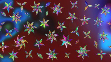 Raster çiçek izi. Raster Yumuşak kumaş deseni. Klasik taslak çizimi. Çiçek rengi eskiz deseni.