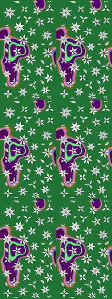 Raster resim. Elle çizilmiş. Güzel kumaş deseni. Doodle çiçekler ve dalları, otlar ve çiçekler.