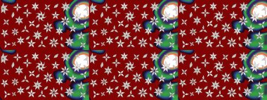 Zentangle soyut çiçekleri. Karalama çiçeği. Raster illüstrasyonu. Güzel kumaş deseni. Renkli Bahar Teması eskiz kalıbı. Düz Çiçek Elementleri Tasarımı.