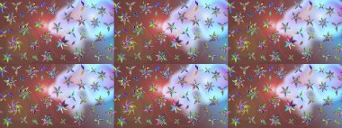 Küçük çiçekteki sevimli çiçek deseni. Kahverengi renkte çiçekler.