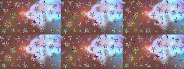 Küçük çiçekteki sevimli çiçek deseni. Kahverengi renkte çiçekler.