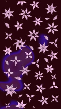 Çiçekli çiçek deseni, suluboya. Küçük çiçekte güzel bir çiçek deseni var. Raster deseni.