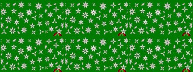 Arkaplan dokusu, duvar kağıdı, yeşil renkli çiçek teması. Kabile sanatı boho baskısı, klasik çiçek arkaplanı. Soyut etnik raster çizim kalıbı.