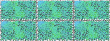 Yeşil arka planda renkli kelebekler. Paketleme, kağıt ve kumaş için uygun. Kelebeklerle renklendirilmiş, pürüzsüz bir desen.