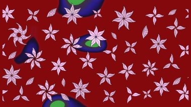 Bahar çiçekleriyle güzel bir çiçek deseni çizmişsin. Güzel kumaş deseni. Raster illüstrasyonu.