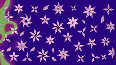 Çizim çiçek deseni duvar kağıdı, web sitesi arka planı, ambalaj kağıdı, davetiye, broşür, afiş veya web sitesi için kullanılabilir. Parlak elementlerin. El çizimi Raster illüstrasyonu.