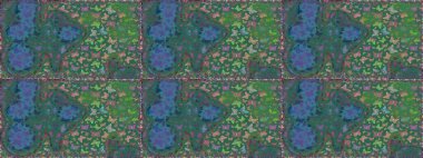 Mavi renkli sanat kelebekleri. Raster illüstrasyonu. Renkli kelebeklerin kusursuz arka planı. Koleksiyon Defteri için Resim.