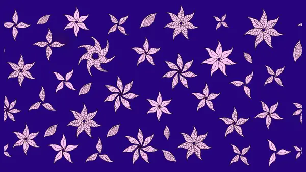 Çiçek ve yapraklı çiçek deseni. Küçük çiçekli şirin bir desen. Raster illüstrasyonu.