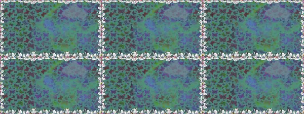 Background for Fabric, Textile, Print and Invitation. Beauty in Nature. Raster illustration. Seamless pattern with Flying Butterflies in Watercolor Style.