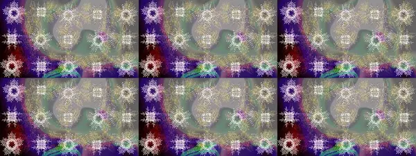 Raster illüstrasyonu. Tarafsız, gri ve kahverengi renklerde altın elementlerle klasik eskiz deseni.