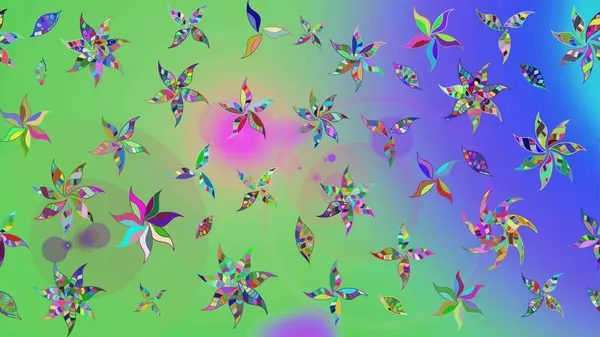 Parmak izi, kumaş, duvar kâğıdı, tekstil için raster dokusu. Renkli grunge soyut arkaplanı koloyeşil çiçeklerle süslüyor. Nakış desenli çiçek deseni..