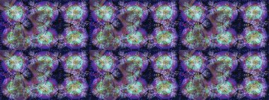 Kar tanesi rengarenk desen. Soyut kar taneleri arkaplanda izole edilmiş düz dizayn. Raster illüstrasyonu. Raster kar taneleri arka planda. Kar taneleri deseni.