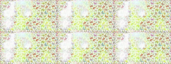 Tarafsız ve bej arka planda kelebek deseni var. Kumaş, Tekstil, Baskı ve Davetiye için arka plan. Raster illüstrasyonu.