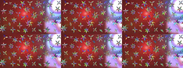 Moda baskısı, albüm, ambalaj kağıdı ve duvar kağıdı için zarif dekoratif süslemeler. Küçük çiçekli basit bir çiçek çizimi. Raster illüstrasyonu. Kahverengi renkte şirin çiçekler..