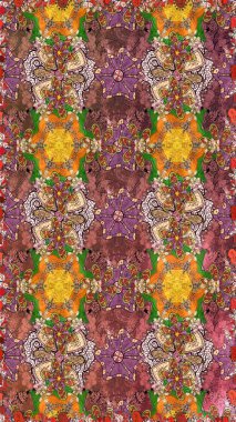 Soyut zarafet, çiçekli arkaplan deseni. Raster Güzel kumaş deseni.