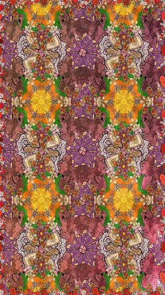 Soyut zarafet, çiçekli arkaplan deseni. Raster Güzel kumaş deseni.