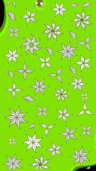 Suluboya resim taklit Raster çizimi. Yeşil renkler. Klasik çiçekler. El çizimi, soyut ve süslü elementler. Yaz çiçekleri teması.