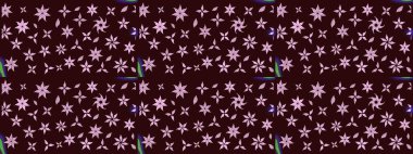 Botanik çizim kalıbı. Raster deseni. Organik elementler. Suluboya etkisi.