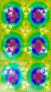 Soyut kar taneleri arkaplanda izole edilmiş düz dizayn. Kar tanesi rengarenk desen. Kar taneleri deseni. Raster kar taneleri arka planda. Raster illüstrasyonu.