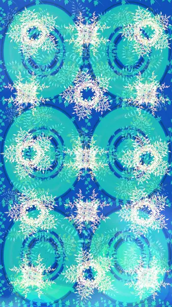 Kar tanesi renkli desen. Snowflakes desen. Raster kar taneleri arka plan. Renk arka plan üzerinde izole soyut kar taneleri ile düz tasarım. Raster illüstrasyon.