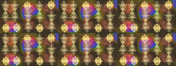 Modern soyut tasarım posteri, kapak, kahverengi, yeşil ve sarı renkli kart tasarımı. Son moda kar taneleri ve elementler onun kartlarını gösteriyor. Retro tarzı, kış elementleri. Kar taneleri tasarımı.