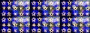 El çizimi, dövme stili karalama, kumaş tasarımı ve Raster illüstrasyonunda kartlar. Contour blue, nötr ve siyah mandala şekilli kar taneleri sanat terapisi tarzı zen çizim için.