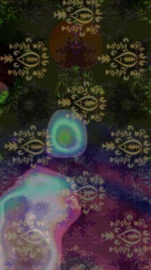 Renkler. Raster illüstrasyonu. Kar tanelerinin soyut arkaplanı olan şirin bir Noel arkaplanı. Gri ve kahverengi kar taneleri. Noel ve Yeni Yıl moda baskıları için tatil tasarımı.