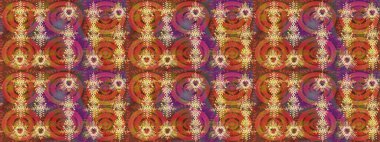 Noel stili. Kahverengi, pembe ve turuncu renkli kar taneleri. Raster illüstrasyonu.