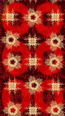 Snowflakes desen. Raster kar taneleri arka plan. Raster resim. Kar tanesi renkli desen. Renk arka plan üzerinde izole soyut kar taneleri ile düz tasarım.