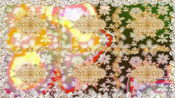 Bej renklerde altın element. Barok tarzında altın çiçek süsü. Antika altın tekrarlanabilir duvar kağıdı. Damask arkaplanı tekrarlayan kusursuz desen.