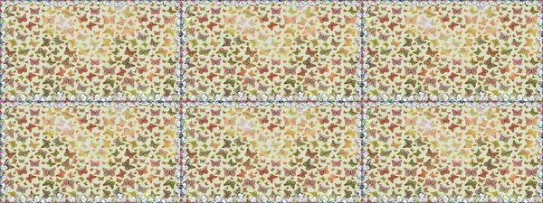 Gri ve kahverengi arka planda kelebek. Kusursuz. Davetiye, kart ve parmak izi için basit kadınsı bir model. Raster illüstrasyonu.