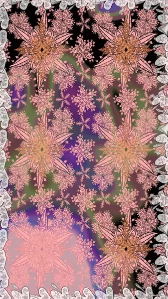 Küçük çiçekte güzel bir desen. Kusursuz. Moda baskıları için zarif bir şablon. Çiçekli bahar çiçekleri. Motley illüstrasyonu. Küçük renkli çiçekler..