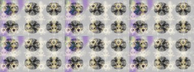 Kış kar taneleri, raster arka plan. Yüzey için tekrarlanan doku, ambalaj kağıdı, nötr, gri ve bej rengi kar tanesi.