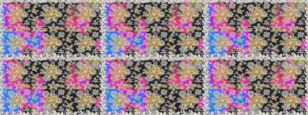 Gri renkli ve altın elementli altın desenli. Raster geleneksel oryantasyon süsü. Kusursuz klasik altın desen.