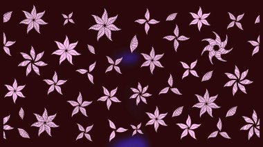 Renkli Bahar Teması eskiz kalıbı. Düz Çiçek Elementleri Tasarımı. Güzel kumaş deseni. Raster illüstrasyonunda çiçek deseni çizimi.