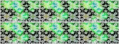 Yumuşak, yeşil renkli yaz çiçekleri. Çiçekli karalama şeklinde Raster çiçek deseni. Raster illüstrasyonu.