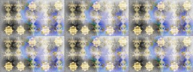 Raster illüstrasyonu. Düz dizayn. Grafiksel element dekorasyonu. Kar Tanesi Mozaik ikonu. Gri, nötr ve mavi siluet kar tanesi işareti. Sembol kışı, donmuş, Noel, yeni yıl tatili.