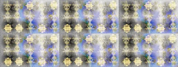 Raster illüstrasyonu. Düz dizayn. Grafiksel element dekorasyonu. Kar Tanesi Mozaik ikonu. Gri, nötr ve mavi siluet kar tanesi işareti. Sembol kışı, donmuş, Noel, yeni yıl tatili.