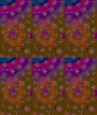 Renkli Yaz Temalı eskiz kalıbı. Düz Çiçek Elementleri Tasarımı. Modaya uygun kumaş deseni. Sevimli çiçek raster deseni.