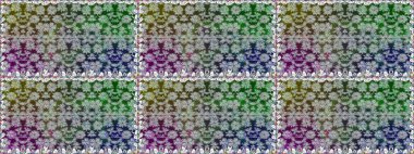 Gri renkli güzel çiçekli kusursuz desen, suluboya çiçek deseni, duvar kağıdı, kart veya kumaş için fayanslı. Raster..