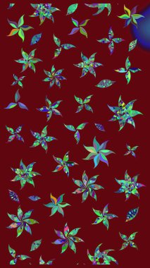 Raster illüstrasyonu. Dekorasyon ve tasarım için güzel bir desen. Suluboya çizim kalıbı. Çiçeğin suluboya çizimlerinin mükemmel deseni. Eski model. Moda yazdırma.