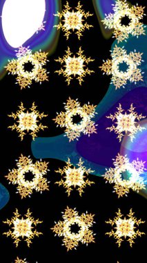 Siyah renkli etnik çiçeklerle süslenmiş zarif bir eskiz şekli. Raster Çiçek İllüstrasyon Şirin Tekstil.