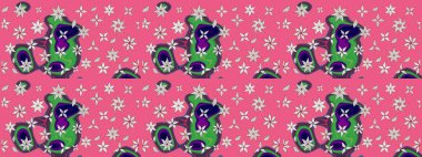 Raster suluboya çiçek deseni, narin çiçekler, pembe çiçekler, tebrik kartı şablonu. Güzel kumaş deseni.