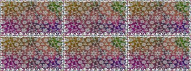 Moda baskıları için zarif bir şablon. Kusursuz. Küçük çiçekte güzel bir desen. Küçük renkli çiçekler. Motley illüstrasyonu. Çiçekli bahar çiçekleri.