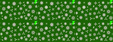 Elle çizilmiş sonbahar çiçeği deseni. Renkli yeşil çizim kalıbı. Doodle tarzı. Tekstil ve kapak tasarımı için mükemmel. Yeşil renkte çiçekler.