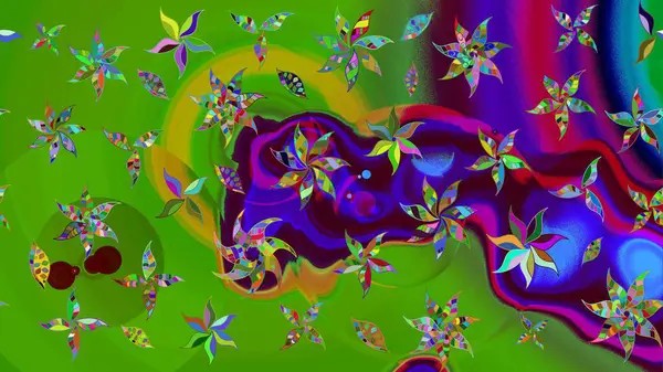 Raster illüstrasyonu. Güzel kumaş deseni. Küçük bir çiçekte eskiz deseni. Güzel çiçek arkaplanı..