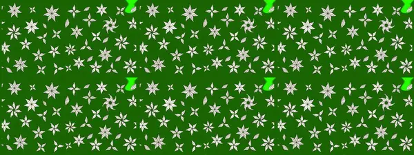 Elle çizilmiş sonbahar çiçeği deseni. Renkli yeşil çizim kalıbı. Doodle tarzı. Tekstil ve kapak tasarımı için mükemmel. Yeşil renkte çiçekler.